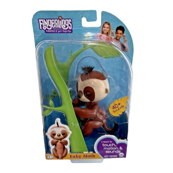 New Fingerlings Baby Sloth Pet Toy Kingsley Interactive Music Sound Play Figure - Picture 8 of 10